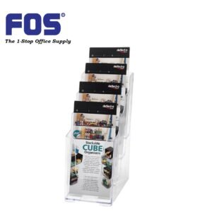Deflect-O DD77701 1/3 A4 4 Compartment Brochure Holder