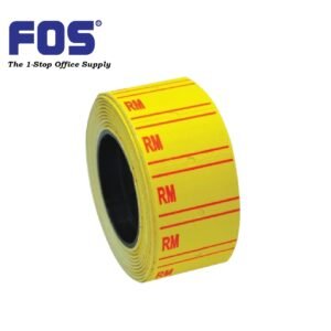 Price Label Roll MX5500 @ 2 Red Lines & "RM" (Yellow Base)