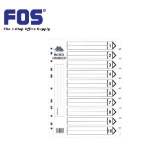 BATTLESHIP Paper Index Divider 10 Tab - White