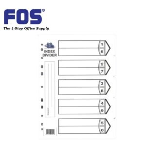 BATTLESHIP Paper Index Divider 5 Tab - White