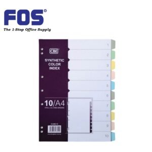 CBE PP CL906-10 Index Divider - 10 Color