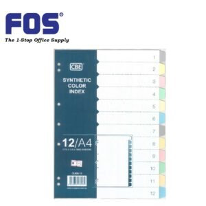 CBE PP CL906-12 Index Divider - 12 Color