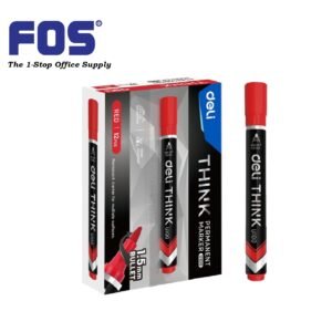 DELI Permanent Marker U100 Red