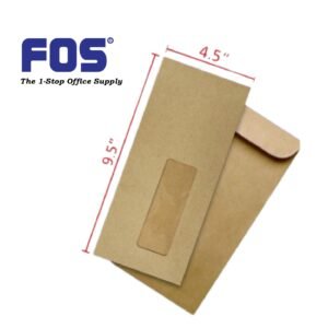 Brown/Manila Envelope 95gms 4.5" x 9.5" (Window)