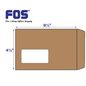 Manilla Brown Envelope 4½" x 9½" - Window