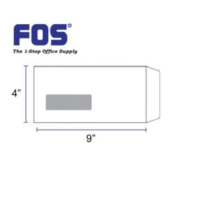 WHITE ENVELOPE 4" X 9" - WINDOWS