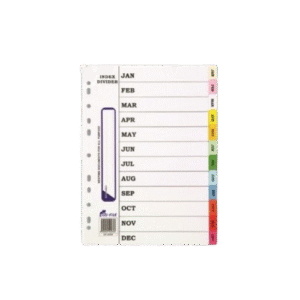 Emi Paper Index Divider Jan - Dec - Plastic