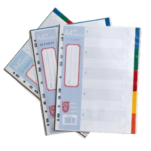Lion PP Colour Index Divider - 5 Colour