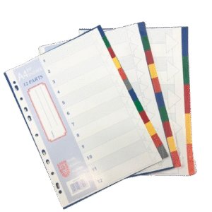 Lion PP Colour Index Divider - 12 Colour