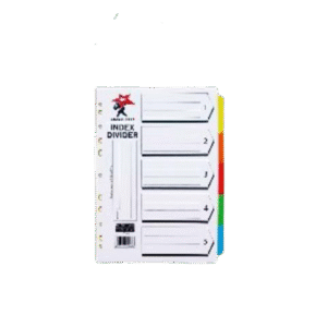 Lucky Star Paper Index Divider - 5 Colour