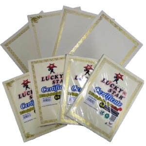 Lucky Star Gold Stamping Certificate 160Gsm A4