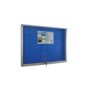 Sliding Glass Foam Notice Board 90cm X 150cm (3'X5')