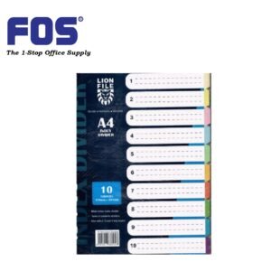 LION PP Index Divider 10 Color