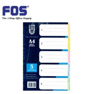 LION PP Index Divider 5 Color